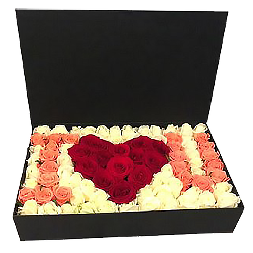 Фото товара 101 роза в коробке "I love you" в Мелитополе