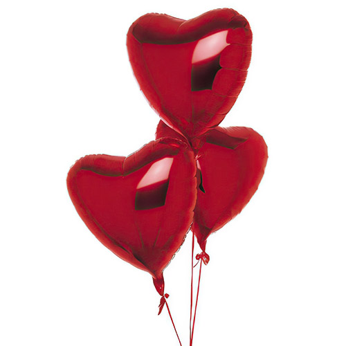 Фото товара 3 фольгированных шарика в форме сердца в Мелитополе