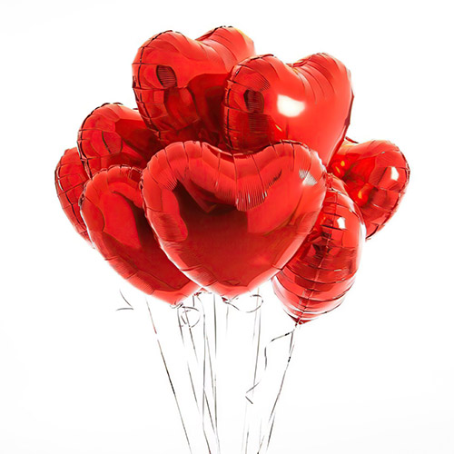 Фото товара Шарики фольгированные в форме сердца поштучно в Мелитополе