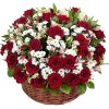 Фото товара 100 алых роз "Пламя" в корзине в Мелитополе
